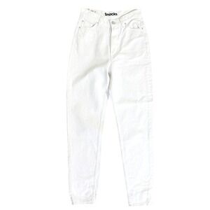 MOTHER Snacks High‎ Waist Twizzy Skimp In Sticky Rice White - size 26